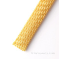Sleeve de fil tressé automobile extensible jaune